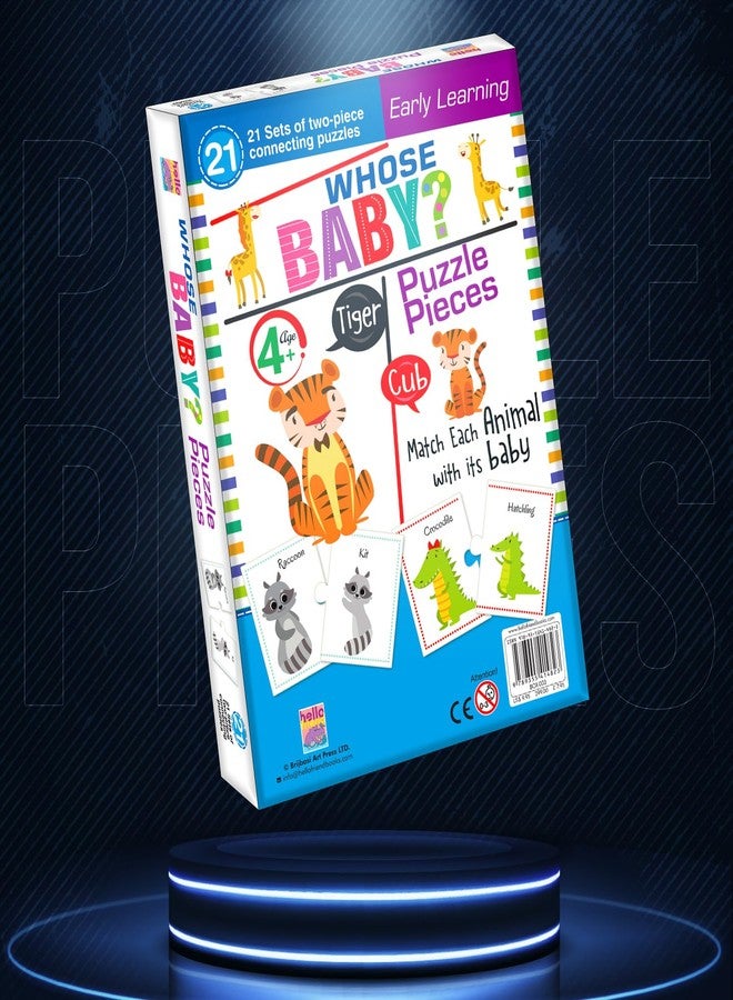 BRIJBASI Whose Baby Jigsaw Puzzle? Connecting 2-Piece (Set of 21 pcs) for Kids, Childrens and Toddlers - Early Learning Educational Brain Booster with Fun and Engaging - Ages 4+ - Image 5